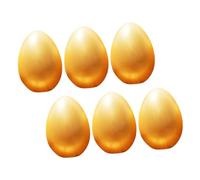 ULTECHNOVO 6Pcs Golden Lottery Eggs for Wedding Party Multi Functional Easter Supplies with Coating and Safe Non Spattering Fragments for Candy Gifts and Event Games