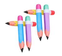 ULTECHNOVO 6pcs Inflatable Pencil Balloons PVC Material Quick Inflate Back to School and Graduation Party Decorations Colorful Classroom Welcome and Birthday Supplies