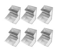 ULTECHNOVO 6pcs Metal Small Animal Feeder Set for Hedgehogs and Ferrets, Sturdy Iron Feeding Bowls with Unique Shape to Cage Cleanliness and Support Natural Feeding Posture, for Outdoor