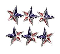 ULTECHNOVO 6pcs Pentagram Napkin Ring Independence Day Party Star Shaped American Patriotic Dining Napkin Holder