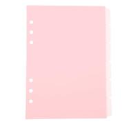 ULTECHNOVO 6pcs Ring Binder Dividers Index Classified Labels Stylish A5 Plastic Pp Material Quick Reference and Document Separation for Office and School Notebooks