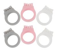 ULTECHNOVO 6pcs Ring Toothbrush Traveler Toothbrush Silicone Mini Size Effective Cleaning Wear-Resistant for Hikers and Climbers Hiking and Camping Essentials