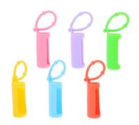 ULTECHNOVO 6pcs Roller Bottle Case Protective Cover Silicone Easy to Mount Adjustable Beads Strap Multi-Colour Essential Oil Bottles Carrying Case for Travel