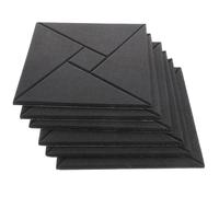 ULTECHNOVO 6pcs Self-adhesive Acoustic Panels Noise Reducer for Soundproofing High-density Polyester Fiber Sound Absorption Blocks for Music Studios Bedrooms Home Cinemas