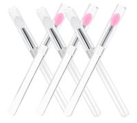 ULTECHNOVO 6pcs Silicone Lip Brushes with Lids for Professional and Daily Use, Reusable Lipstick Applicators Providing Plump and Even Lip Colour, Portable and Dustproof Makeup Tools