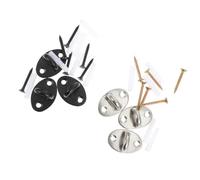 ULTECHNOVO 6pcs Stainless Steel Top-Mounted Ceiling Hooks Load Hooks for Projector Screen Hanging Heavy Duty Half-Round Small Black for Home and Office Ceiling Fixing