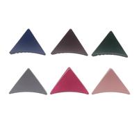 ULTECHNOVO 6pcs Triangle Hair Clamp Hair Catch Barrette Plastic Creative Practical Simple Stylish Non-slip Clips for Women Daily Life Random Color