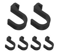 ULTECHNOVO 6pcs Universal Car Trunk Umbrella Hooks Black Plastic Clips with No-Drill Installation for SUV and Sedan Organizer, Umbrella Fixing Brackets for Vehicle Storage and Hanging