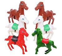 ULTECHNOVO 6Pcs Wind Up Horse for Color Playthings Funny Party Favors Clockwork Animal for Home Decoration and