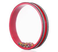 ULTECHNOVO 8-inch Ocean Drum Metal Beads Round Percussion Instrument for Adults and, Wave Sound Shake Drum for Music Beginners and Professionals