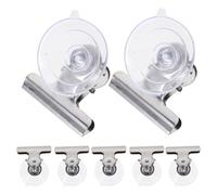 ULTECHNOVO 8 Pcs Heavy Duty Suction Cup Clip Strong Window Sign Holder for Smooth Surfaces for Craft Displays Decorations Easy to Use No Residue Left
