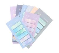 ULTECHNOVO 8 Sets Paper Page Tabs Strips Sticky Memo Pads with Creative Gradient Design, Impermeable and Light Weight, for Book Annotation and Organising Notes in Color
