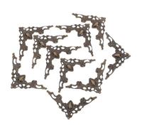 ULTECHNOVO 80pcs Vintage Iron Metal Book Corners Protectors Hollow Edge Triangle Scrapbook Album Corner Guards for DIY Crafts Furniture Packaging Box Protection and Decorative Trim