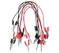 ULTECHNOVO 8pcs 20cm Dual-ended Alligator Clip Test Leads, Insulated Copper Wire Electrical Circuit Connection Cables for Elementary Science Experiment and Demo Teaching