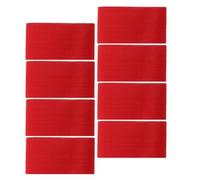 ULTECHNOVO 8pcs Adjustable Red Captain Armbands, Elastic Nylon Anti-drop Soccer Armband with Solid Colour Blank Design, for Youth Sports Competitions and Team Motivation