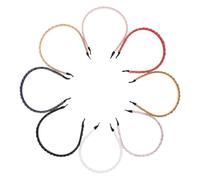 ULTECHNOVO 8pcs Braided Hair Headband Beaded Embellished Bridal Braid Hairband for Wedding Bridesmaids Women Elegant Lightweight Hair Accessories with Moderate Elasticity