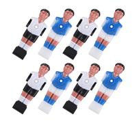 ULTECHNOVO 8pcs Foosball Table Football Figures Complete Team Resin Compact Portable Sturdy Lifelike Detail Black and White, for Home and Office Table Football Game Accessories