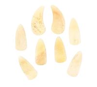 ULTECHNOVO 8pcs Guzheng Finger Nail Protectors Premium Fake Picks Light Yellow Rounded Corners Clearer Louder Sound for Guzheng Practice and Performance