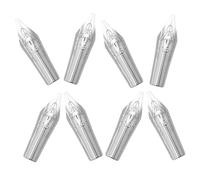 ULTECHNOVO 8pcs Iraurita Pen Nibs Fountain Signing Pen Nibs Smooth Writing Easy to Replace Silver Calligraphy Tips for Home and Travel Painters