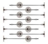 ULTECHNOVO 8pcs Iron Storage Trunk Lid Hinges Round Plate, Smooth and Quiet Operation Box Lid Support Hinge for Kitchen and Bathroom Cabinet Doors