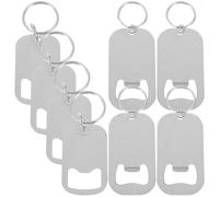ULTECHNOVO 8pcs Metal Bottle Opener Keychain Set Flat Beer Bottle Openers with Key Ring for Home Outdoor Camping and Travel Use 3.7x7cm 3x5cm 4pcs Each