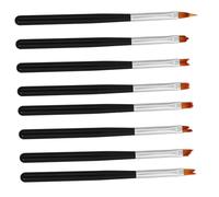 ULTECHNOVO 8pcs Nail Brush Set for Professional and Home Use with Nylon Bristles and Long Handle Design, for Creating French Tips and Detailed Nail Art Drawings