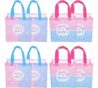 ULTECHNOVO 8Pcs Non Woven Shower Party Bags Gender Reveal Supplies for Guests and Safe Tote for Treats and Candy for Boy Girl Celebrations