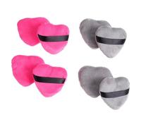 ULTECHNOVO 8pcs Powder Applicators Makeup Tools Heart Shape Creative Canvas Fluff Apply Entire Face Strap Band Design Makeup Sponge for Daily Beauty Routine