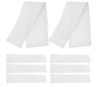ULTECHNOVO 8Pcs White Captain Armbands Soccer Football Team Bands Unisex Blank DIY Armband for Football Matches Training and Volunteer Services