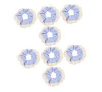ULTECHNOVO 8pcs White Lace Oversized Scrunchies for Women Decorative Ponytail Holder Elastic Nonslip Hair Ties for Thick Long Curly Hair Boho Inspired Accessories