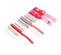 ULTECHNOVO 9 Rolls Christmas Ribbon Roll DIY Ribbon for Christmas Polyester Festive Design Silky Glossy Gift Box Bow Print Star Snowflake 9 Styles Random Color
