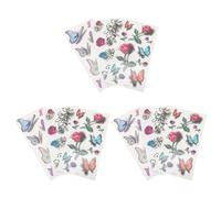 ULTECHNOVO 9 Sheets Waterproof Temporary Tattoo Stickers Featuring Assorted Colour Butterflies and Flowers, Quick to Paste Decorative Body Stickers for Party Use