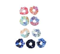 ULTECHNOVO 9pcs Elastic Hair Scrunchies with Hidden Zipper Pocket Assorted Colour Fabric Hair Ropes without Tearing for Everyday Use Random Color