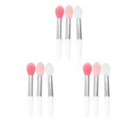 ULTECHNOVO 9pcs Silicone Lip Brush Set with Soft Heads, Portable Lipstick Applicators in Peach Pink, Watermelon Red for Makeup and Lip Mask Application