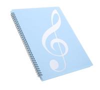 ULTECHNOVO A4 Size 20 Pages Binder Music Folder Reusable Pp and Aluminum Alloy Sheet Music Note Folder with Independent Spaces Blue for Conference and Business
