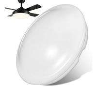 ULTECHNOVO Acrylic Ceiling Fan Lamp Shade Replacement, Ceiling Fan Light Replacement, Mushroom Dome Cover, 7-1/2 Inch Fitter, White, Easy Installation, Uniform Light Diffusion, Home Office