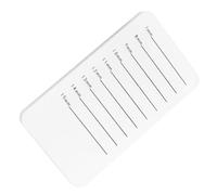 ULTECHNOVO Acrylic Eyelash Display Stand with Scale 7mm-15mm White Eyelash Tray for Personal Use and Lash Extension Grafting