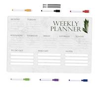 ULTECHNOVO Acrylic Message Board with Pen Green Plant Style Desktop Memo Board for Home Office School for Sharing Messages and Reminder Notes