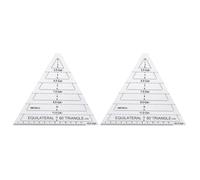 ULTECHNOVO Acrylic Quilting Ruler Triangle Template Sturdy and Practical White Ruler 2pcs to Expand Creativity in DIY Craftwork for Sewing Patterns and Patchwork