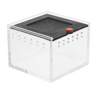 ULTECHNOVO Acrylic Reptile Feeding Box with All-round Ventilation Design and Adequate Air Circulation Small Holes Vent for Spiders and Reptile Animals Terrarium Accessory