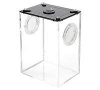 ULTECHNOVO Acrylic Reptile Tank with Ventilation Holes Transparent Lizard and Snake Breeding Box for Small Pets Like Spiders and Crickets Durable Climb Pet Feeding Enclosure