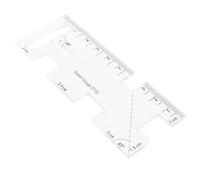 ULTECHNOVO Acrylic Sewing Ruler for Precise Stitch Measurement, White Quilter's Ruler Made from Sturdy Acrylic, for Fabric Crafting and Patchwork Projects
