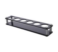 ULTECHNOVO Acrylic Shot Glass Holder Serving Tray with 6 Slots Small Cup Rack Organizer for Home Bar Restaurant and Party Use Space-Saving Wine Glass Display Stand