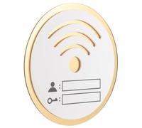 ULTECHNOVO Acrylic Wifi Password Sign Sticker Rewritable Large and Wifi Signage for Public Places and Restaurants, Easy to Display Guest Network Access Information