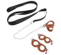 ULTECHNOVO Adjustable Brown Sugar Glider Traction Rope with Stainless Steel Clips Lightweight Small Pet Leash Convenient to Carry and Store for Outdoor Use