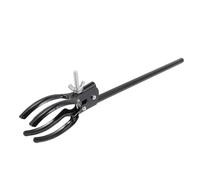 ULTECHNOVO Adjustable Laboratory Flask Clamp Holder with 4 Prongs, Silver Iron Material, Safe to Use and Long Serving Life, Suitable for Scientific Experiments and Lab Applications