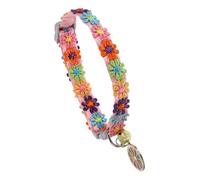 ULTECHNOVO Adjustable Pet Collar Decor Decorative Cat Collar Elastic Polyester Lace Flower Design Comfortable Easy to Clean for Daily Wear and Parties for Kitten and Pet Cats