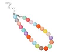 ULTECHNOVO Adjustable Small Dog Necklace Jewelry with Resin Beads in Distinctive Candy Colors, Comfortable and Stylish Collar for Medium Breed Dogs, for Wedding and Party Accessories