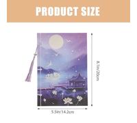 ULTECHNOVO Aesthetic A5 Note Pad Journal Notebook Lined Paper and Tassel, Purple Colour, for Recording Ideas and Thoughts, for Diaries and Journaling