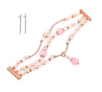 ULTECHNOVO Agate Beaded Watchband Replacement Strap Stylish Elegant Easy to Adjust Easy to Clean Wrist Strap for Smartwatch Accessories